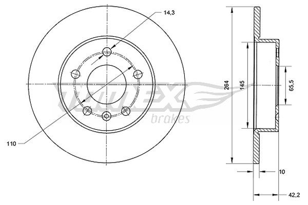 TOMEX Brakes Bremsscheibe